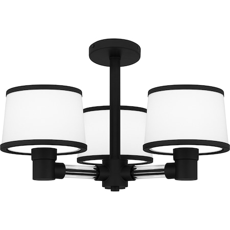 Quoizel Kylen Semi Flush 3 Lights Matte Black KYL1722MBK